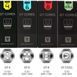 Vaporesso Gt2/Gt4/Gt6/Gt8/Gt cCELL/Gt Mesh (3'lü Paket)